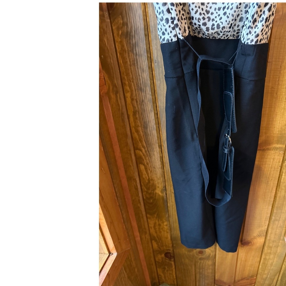 Maurices Leopard Print Ruffle Bodice Sheath Dress Black Pencil Skirt Size 5/6 - Picture 7 of 7